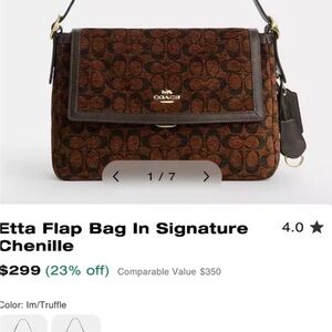 Coach Truffle Signature Chenille Shoulder Bag